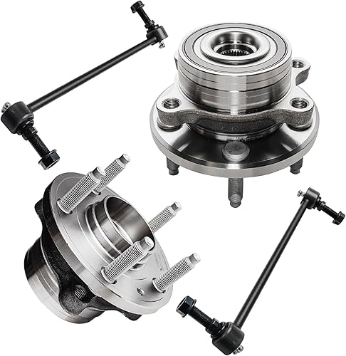 Miniatura 514 de Detroit Axle - Kit de cubos de rodamiento de rueda delantera de 6 piezas para Dodge Dart 2013-2016, Chrysler 200 2015-2017, 2 cojinetes de rueda