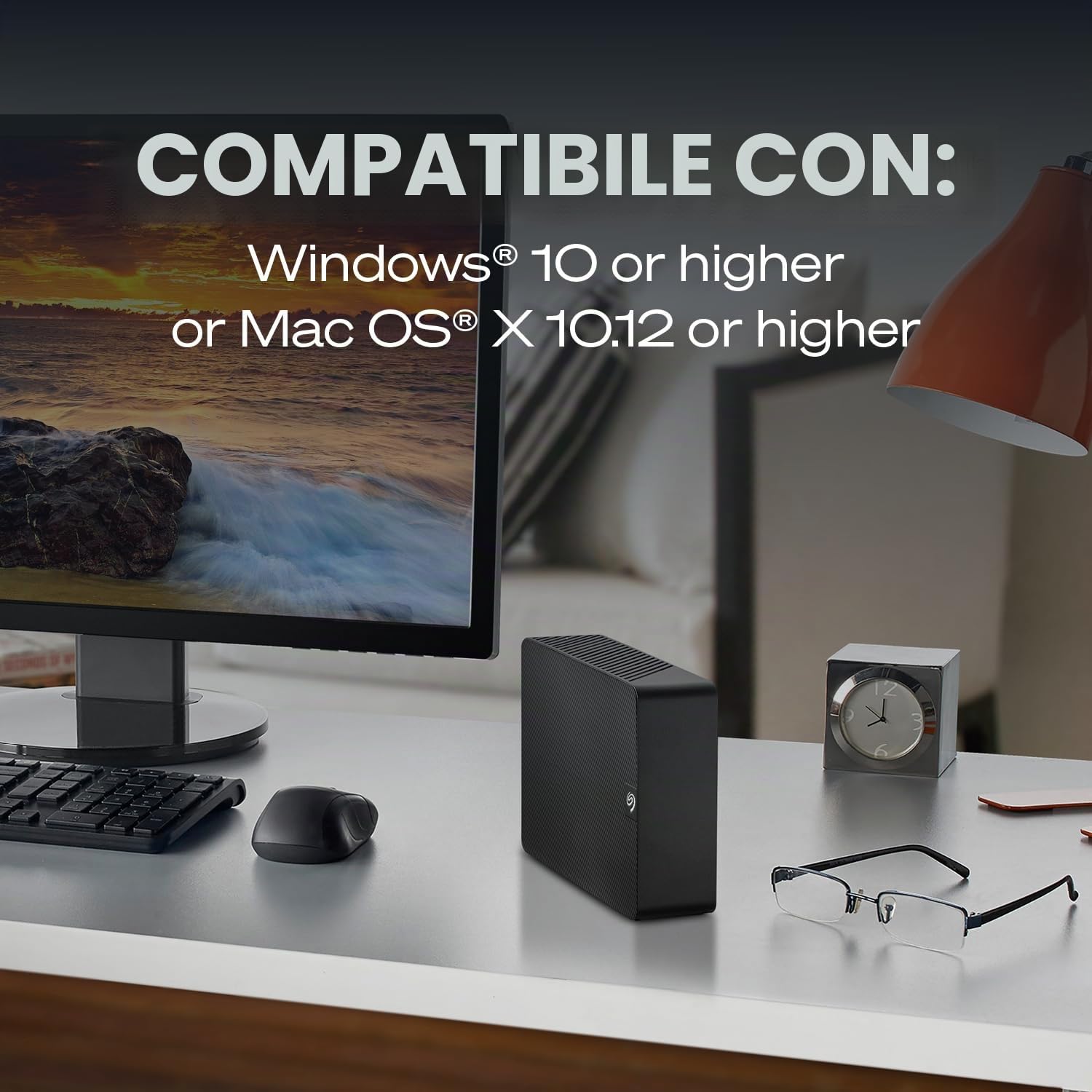 Seagate Expansion Desktop, 16 TB, Hard Disk Esterno, HDD, 3.5", USB 3.0, PC & Notebook, 2 Anni Rescue Services (STKP16000402), Amazon Exclsusivo