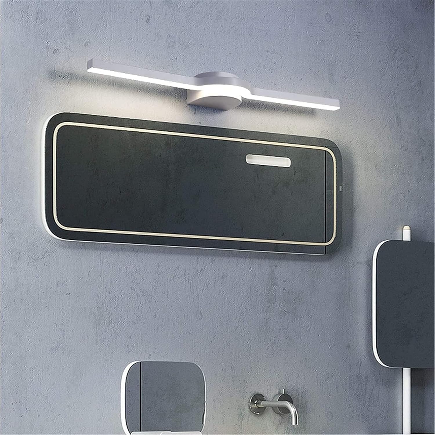 , Lujo Lámpara de espejo LED baño regulable moderna gabinete, antivaho impermeable