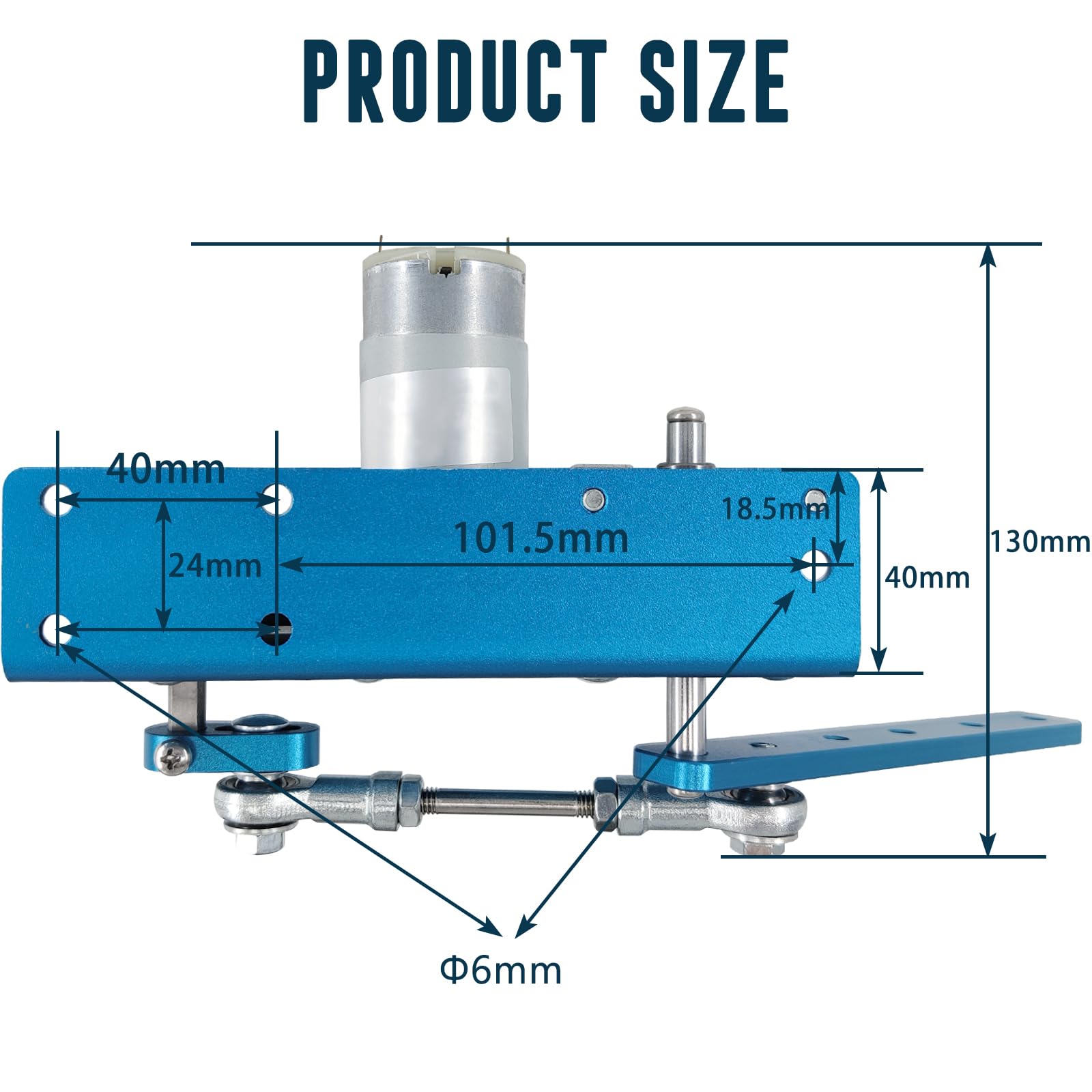JQDML Motor oscilante alternativo, ángulo de giro de 20 a 120 grados, velocidad ajustable de 120 rpm con regulador de velocidad y control remoto