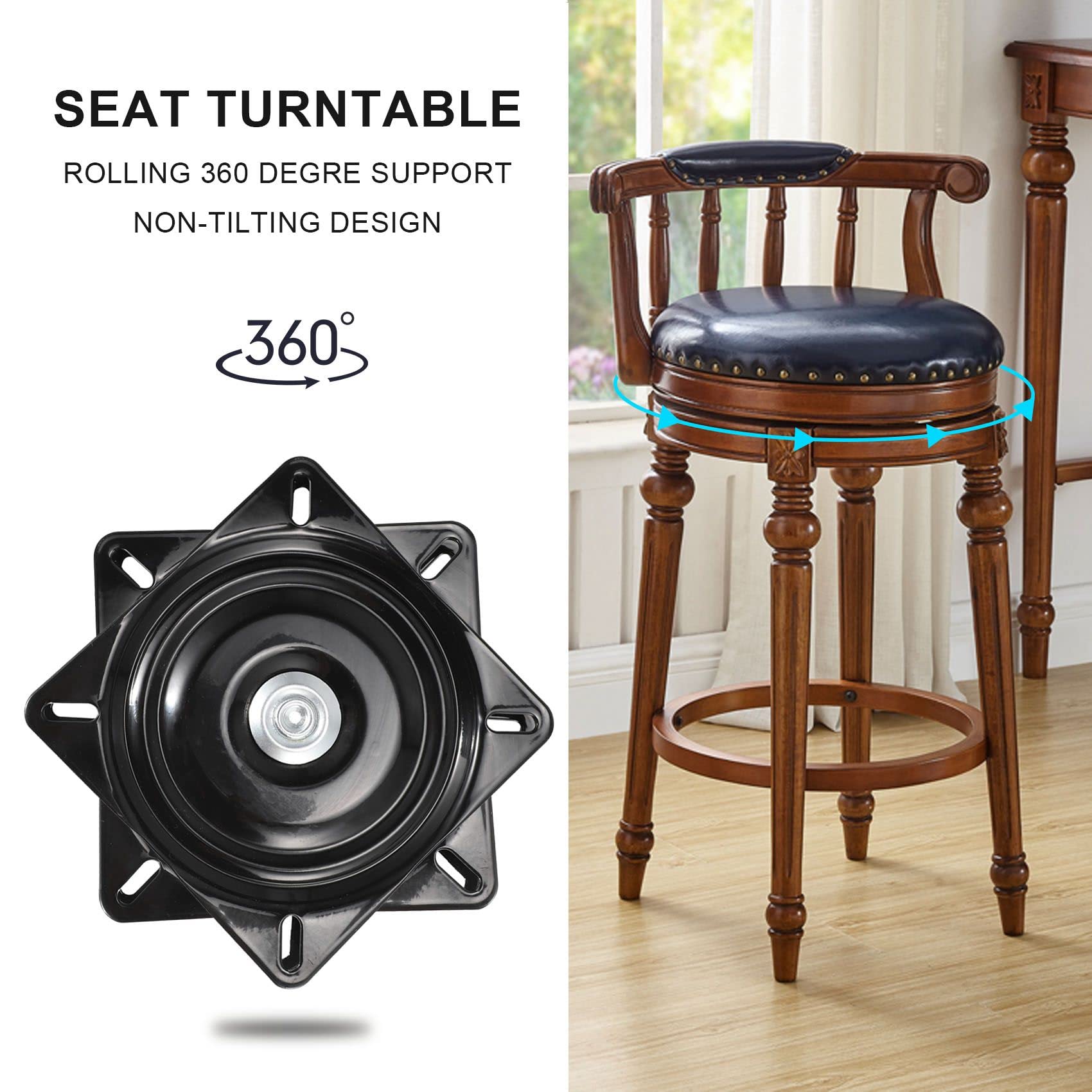 Piastra Girevole 360° Per Sedie Da Barca - 15.4x15.4cm - Universale Per Barche, Autobus, Camion - Foto 10