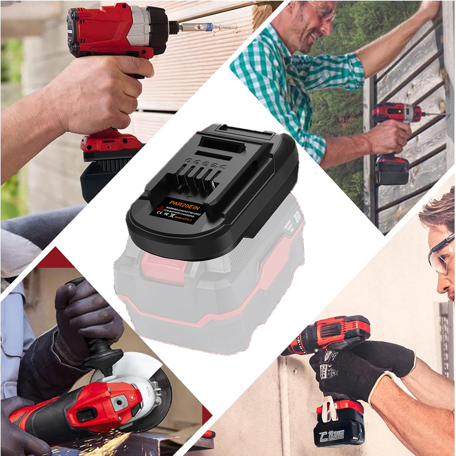 TPDL Adaptador de batería para Parkside a Einhell Power Tool, convertidor adaptador de batería para Parkside XTEAM Series 20 V PAP 20 B1 B3 A1 para Einhell PXC 18 V Li-Ion Power Tool
