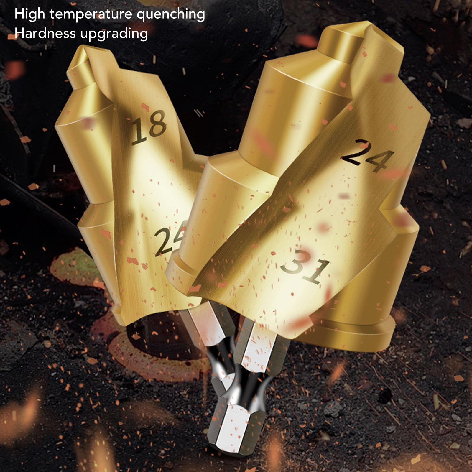PPR Lifting Drill Bit, 3Pcs Heavy Duty Pipe Reaming Drill Bits with 1/4in Hex Shank, 20/25/32mm, Robust Construction, for PPR Pipe, PVC Pipe, Plastic Pipe, MPP Pipe