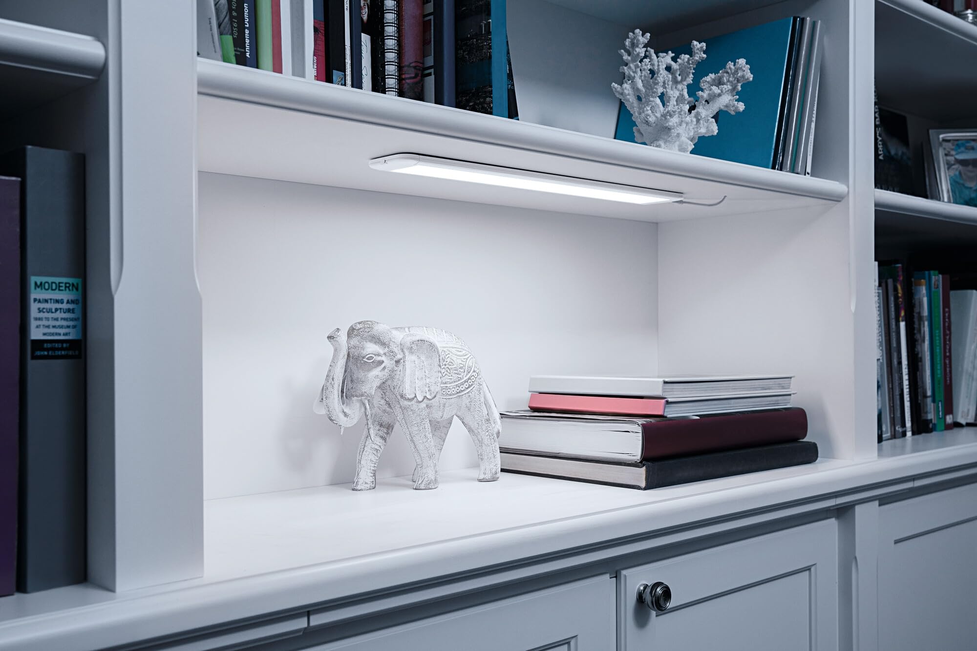 OSRAM Oświetlenie podszafkowe SMART+ Wifi wąskie 50x3,75 z TW, w kolorze białym z obudową aluminiową, stopień ochrony IP20 do użytku wewnątrz pomieszczeń, łatwe w montażu