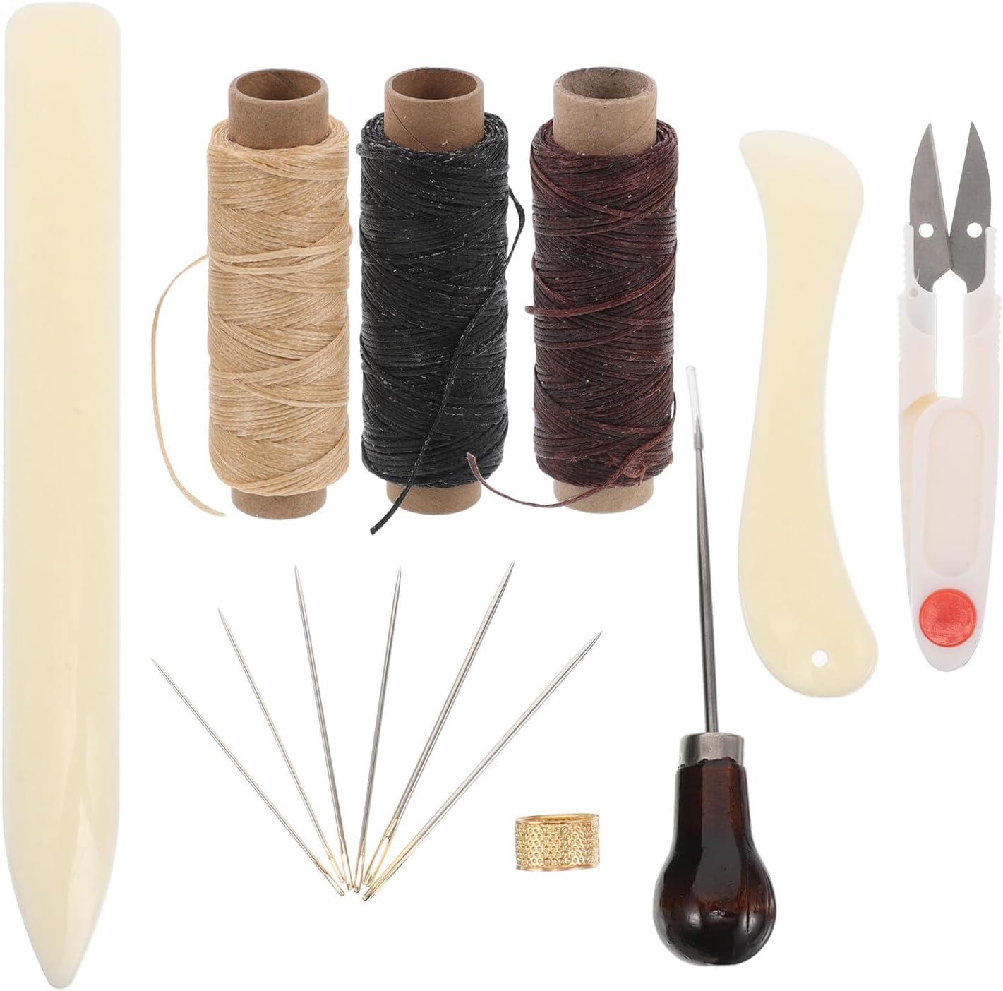 Leather Craft Tool Set for Beginners, DIY Book Binding and Sewing Kit