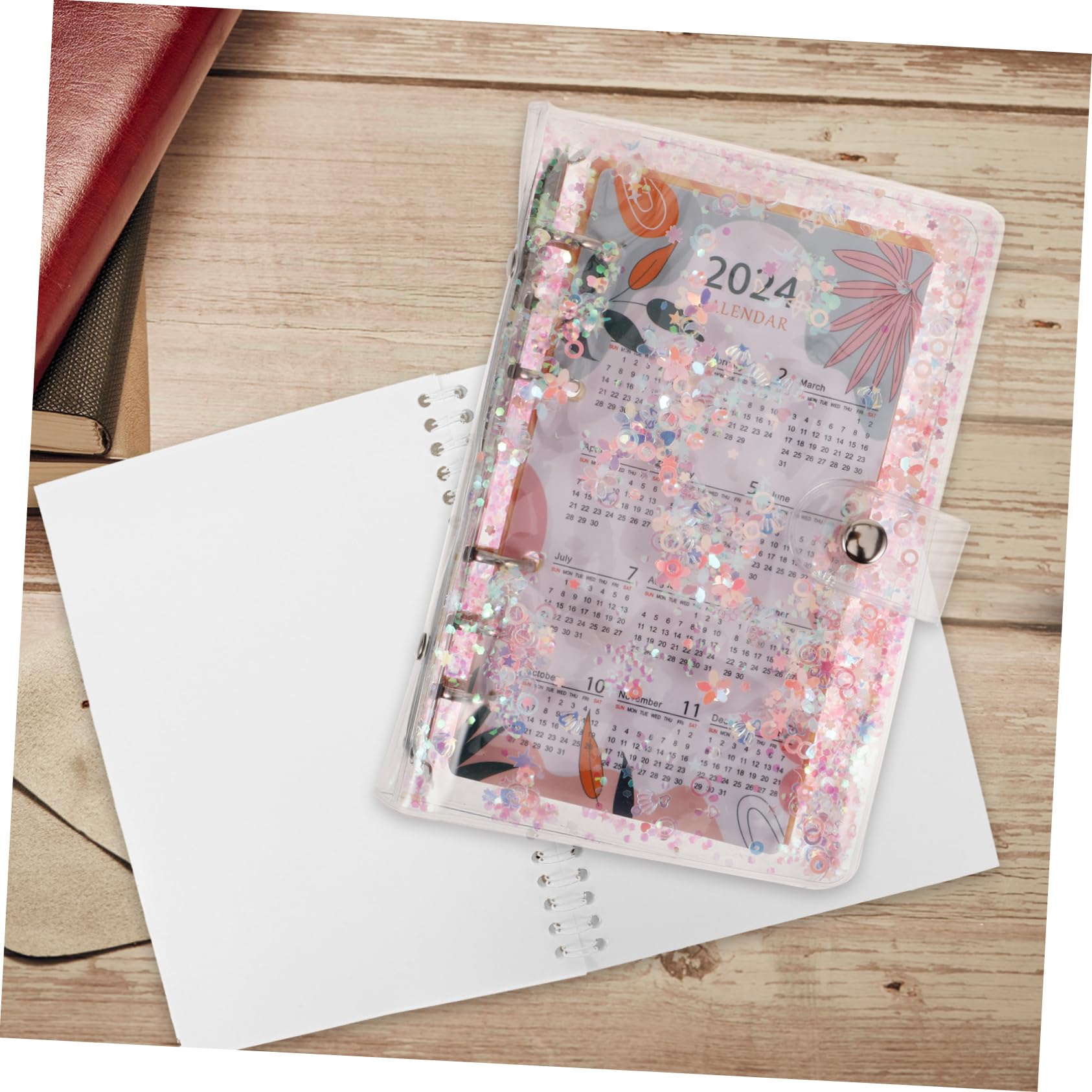 DOITOOL 5 Set Notebook con Glitter e Raccoglitore Sciolti per Pianificazione e Scrapbooking Copertura Rimovibile per e Progetti