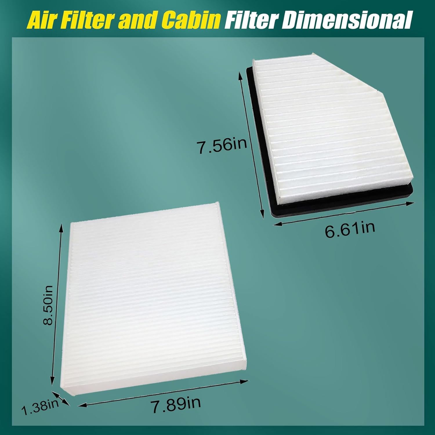 XQSMWF 16546-6RA0A 27277-6RC0A Engine Air Filter and Cabin Filter Combo Set Fit for Mitsubishi Outlander 2022-2024 fit for Nissan Rogue 2021-2023