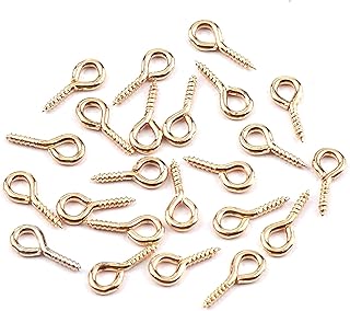 【LEISURE CLUB】ネジヒートン 5*10mm ゴールド*100個 uvレジン アクセサリー パーツ 金具 ハンドメイド 手芸 クラフト DIY (5*10mm, ゴールド)