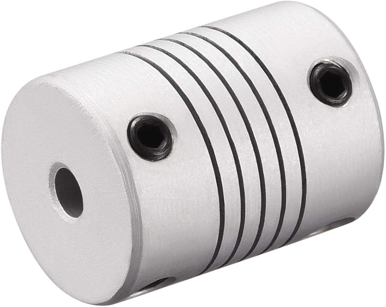 uxcell 3mm to 5mm Aluminum Alloy Shaft Coupling Flexible Coupler Motor Connector Joint L25xD19 Silver,2pcs