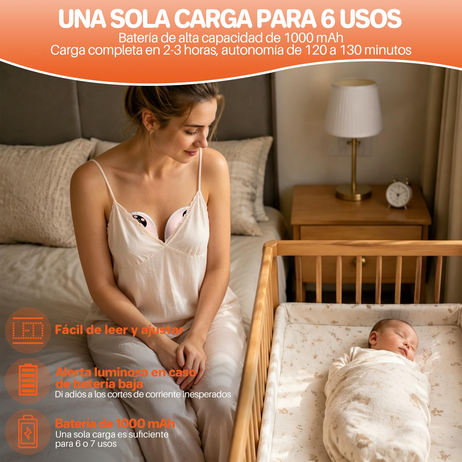 FUNYKICH 2×Sacaleches Eléctrico Manos Libres con 4 Modos y 12 Niveles | Extractor de Leche Materna con Bridas 21/24/27mm, 217g Ligero, Ultra Silencioso, para Mamás en Casa Oficina Viajes