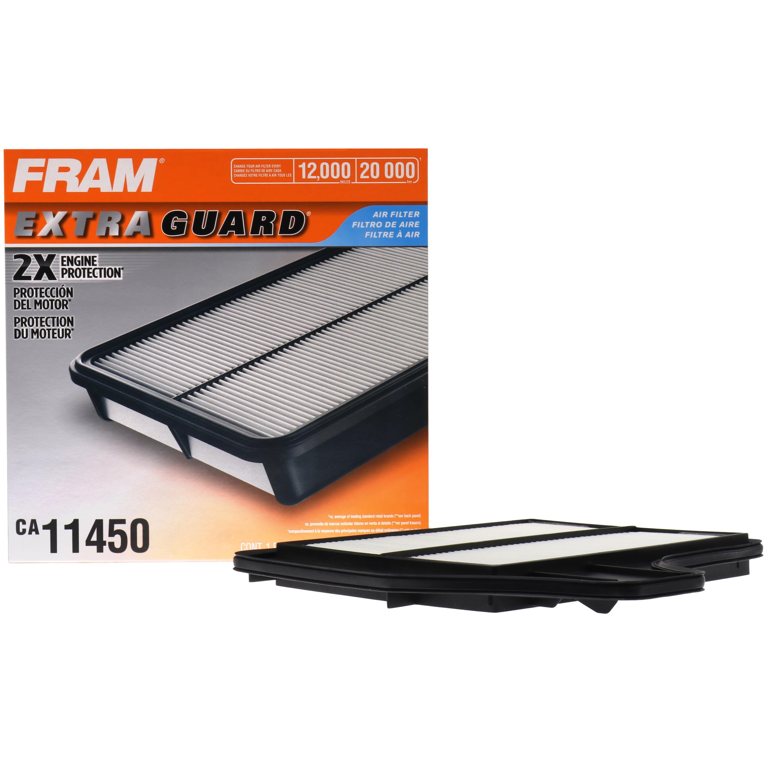 FRAM Extra Guard Air Filter, CA11450 for Select Nissan Vehicles