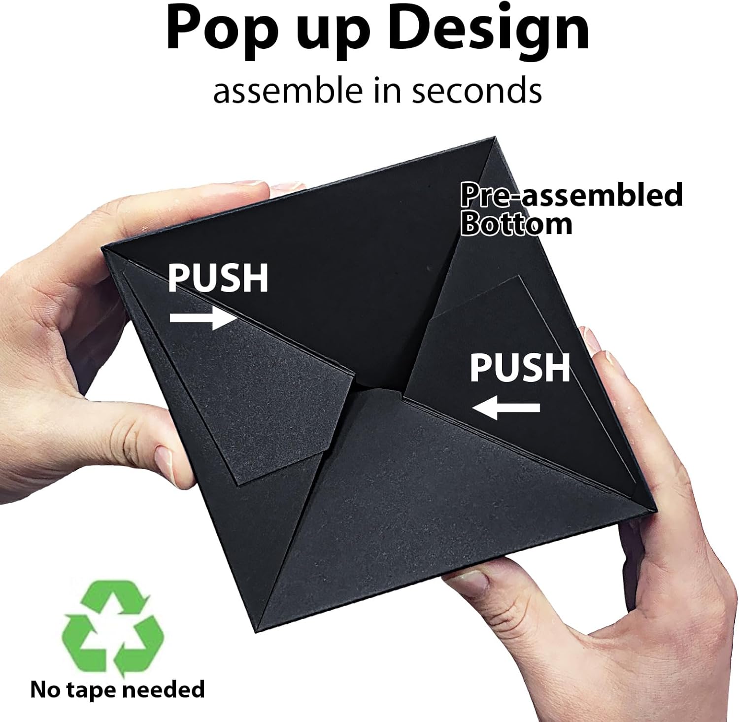 Aosric 24 Pack Black Gift Boxes 4x4x4 In – Premium Thick Cardstock Gift Box with Lids & Base Support – Small Party Favor Boxes for Wedding, Birthday, Baby Shower, Holiday Gifts - Image 3