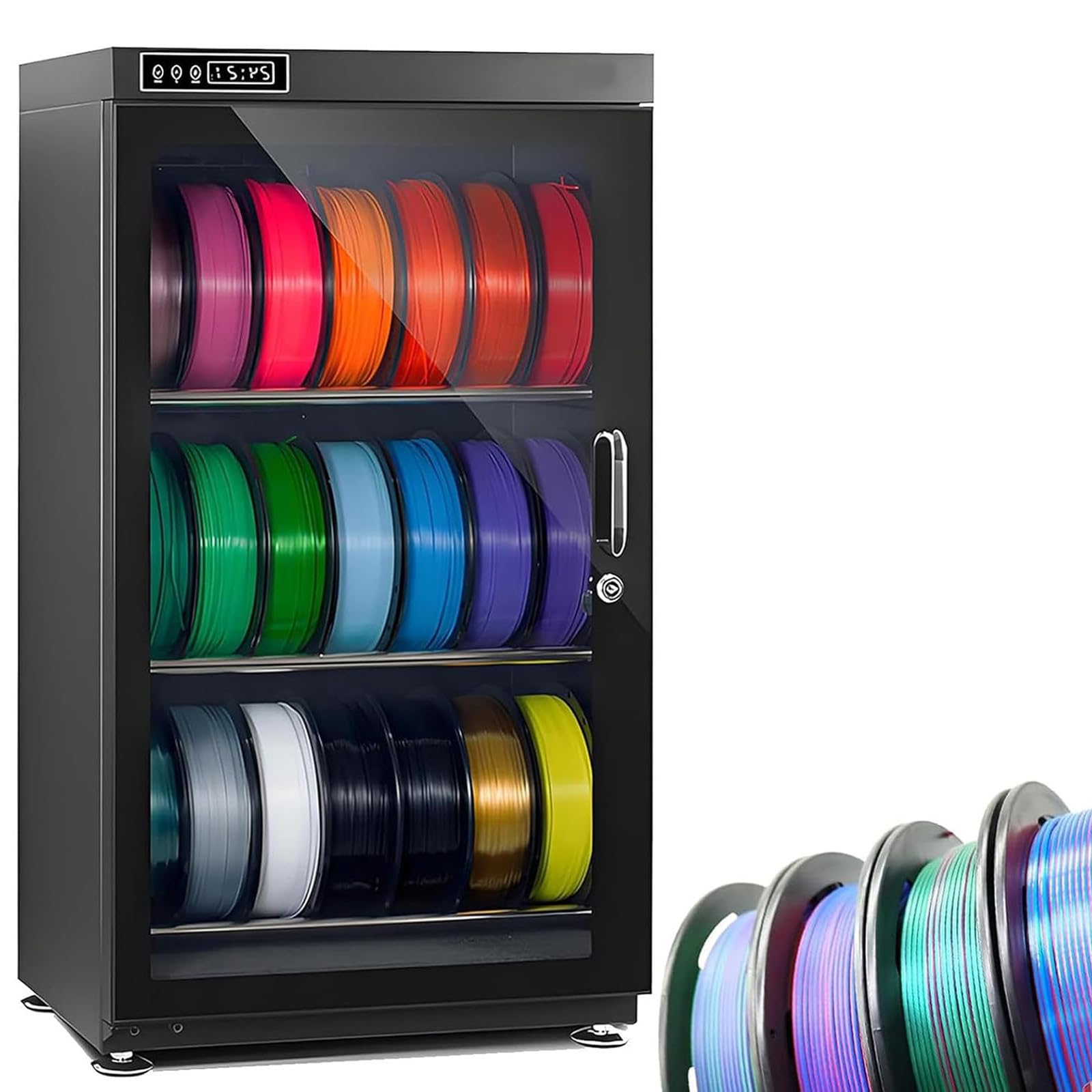 Scatola Porta filamento Stampante 3D,Contenitore Professionale per Filament 3Tier/115L
