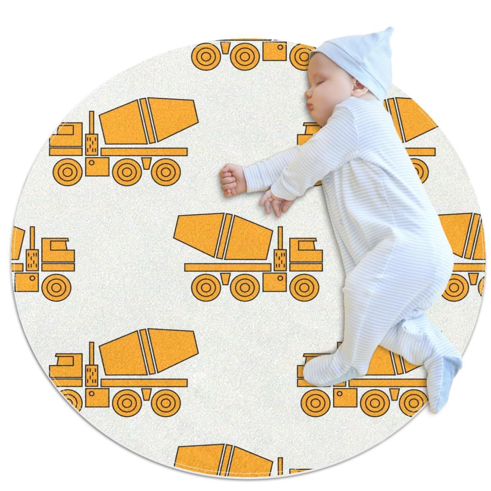 Tapis de chambre enfant et salon rond de 1m pour réchauffer vos sols