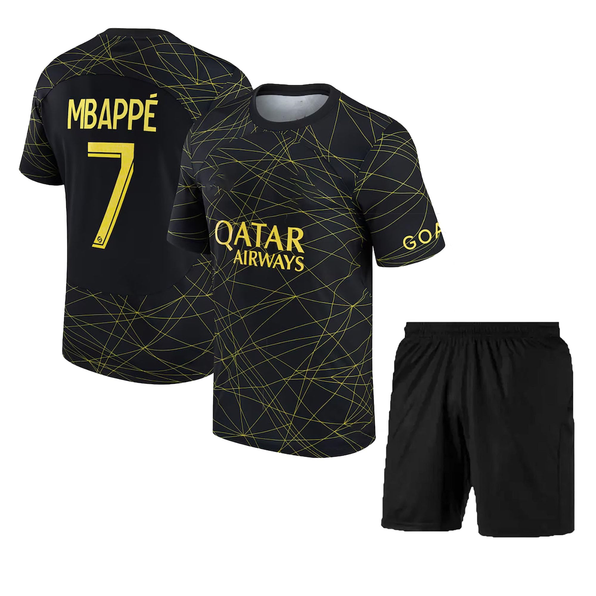 Genericsports Soccer Football Mbappe Messi Neymar Black Jersey