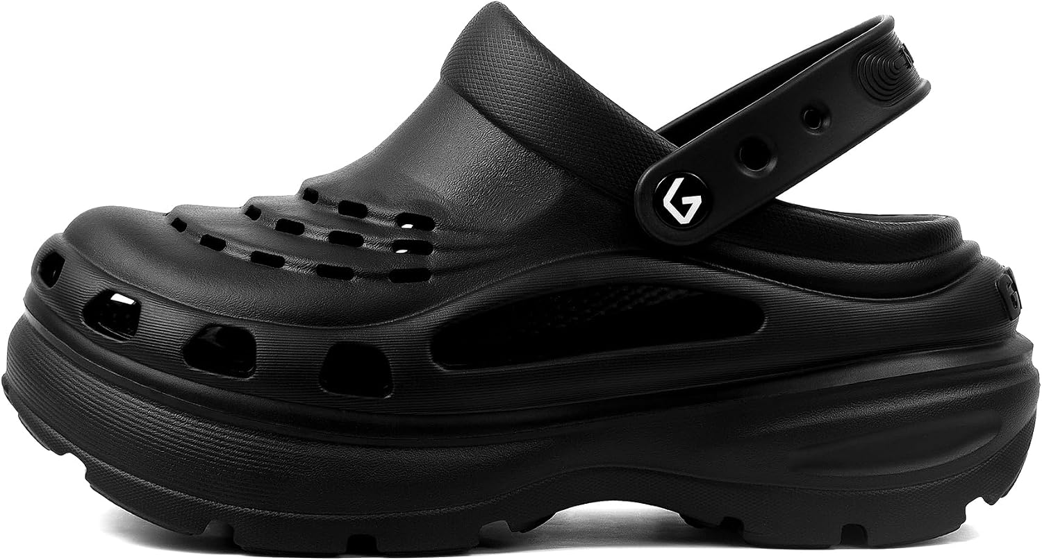 GOTO Women's Clogs - 1.97" Platform Height, Cushioned Anti-Slip Comfort Shoes for Casual Wear, Size Up One Size Recommended