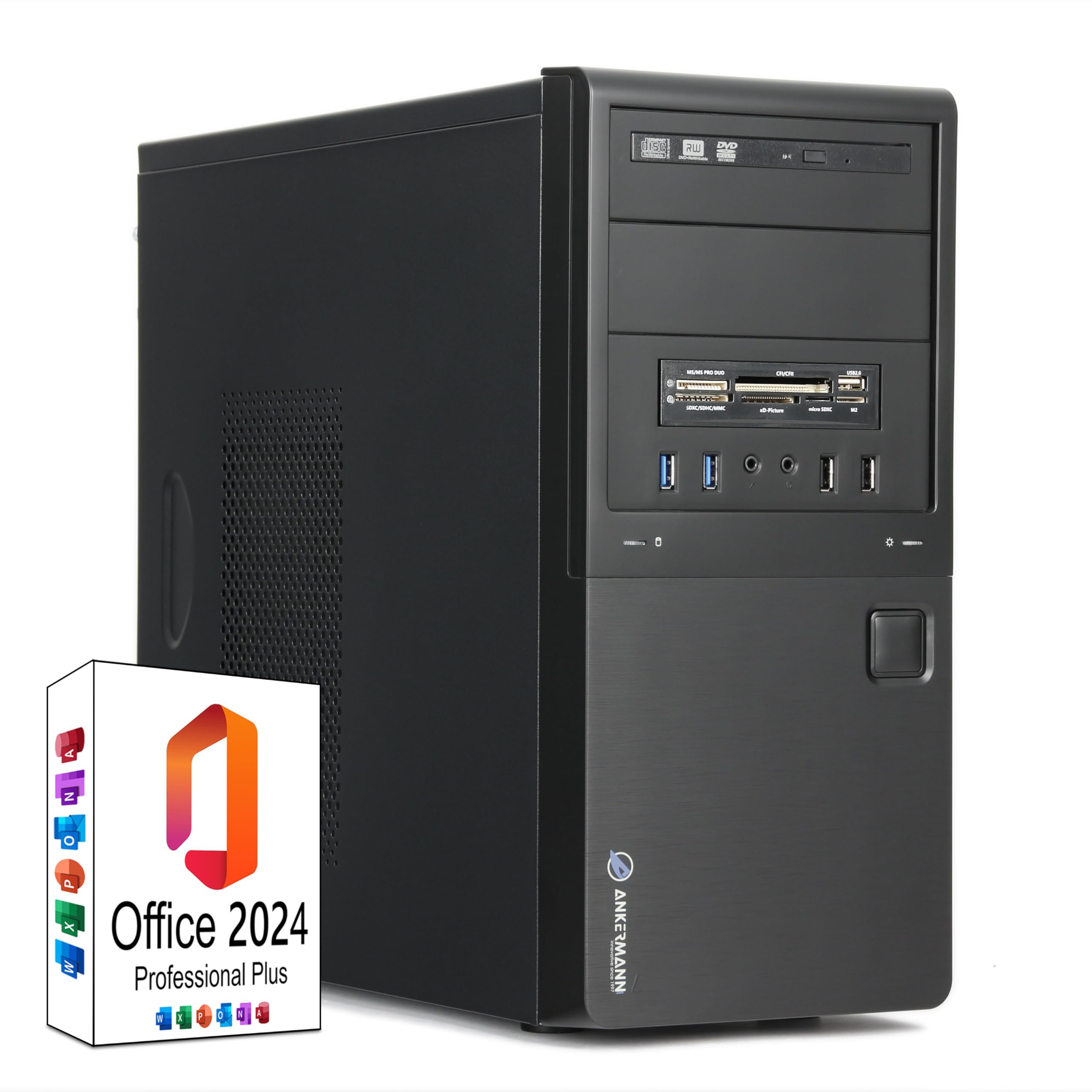 Ankermann Smart Office PC Intel Core i7 7700, 16 GB RAM, 480 GB SSD, Luftkühlung