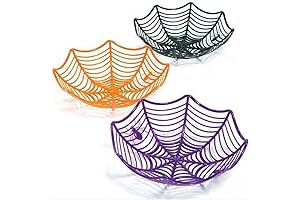 Halloween Plastic Spider Web Serving Bowl/Basket