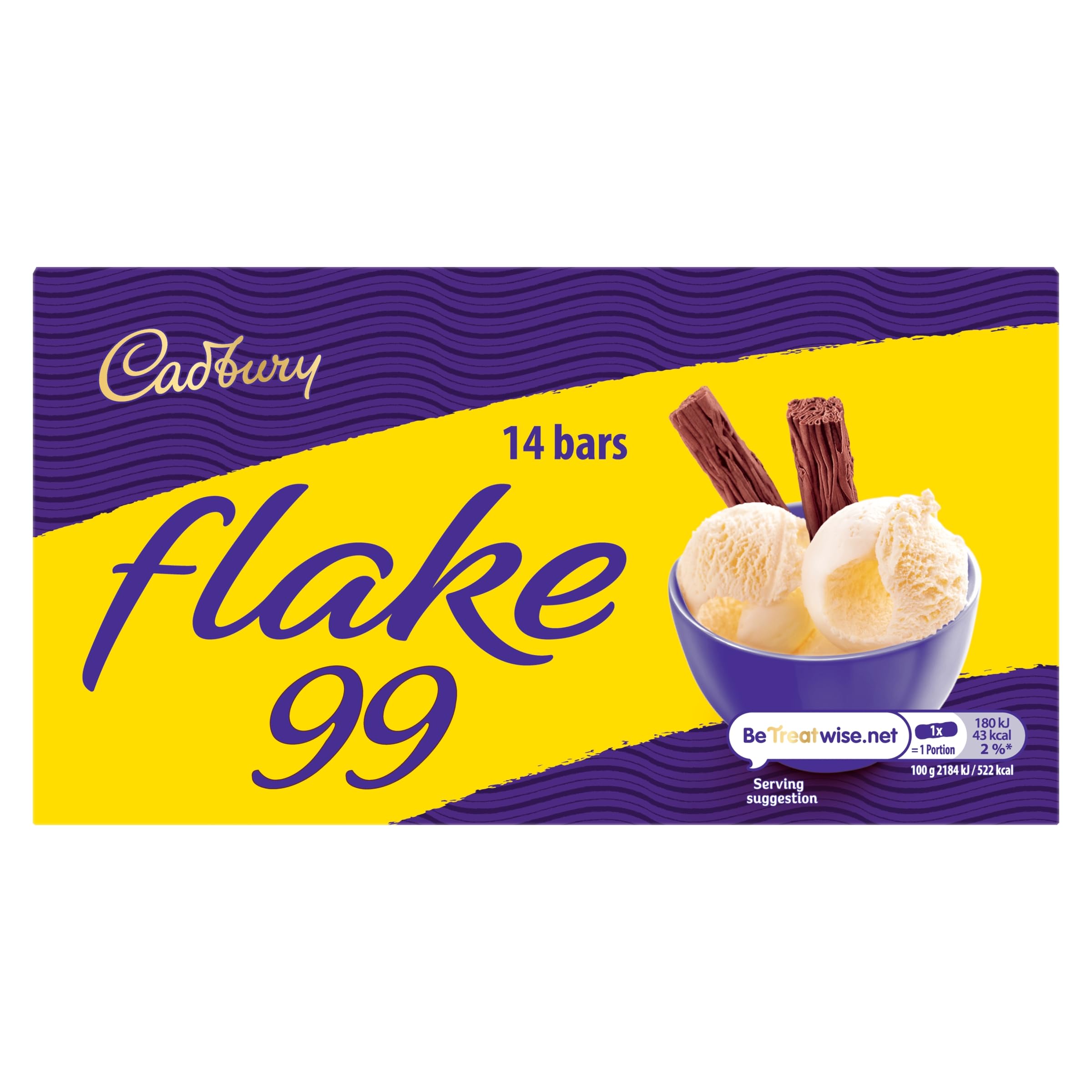Cadbury Flake 99 Chocolate Bars, 14 x 8.25 g (Pack of 1)