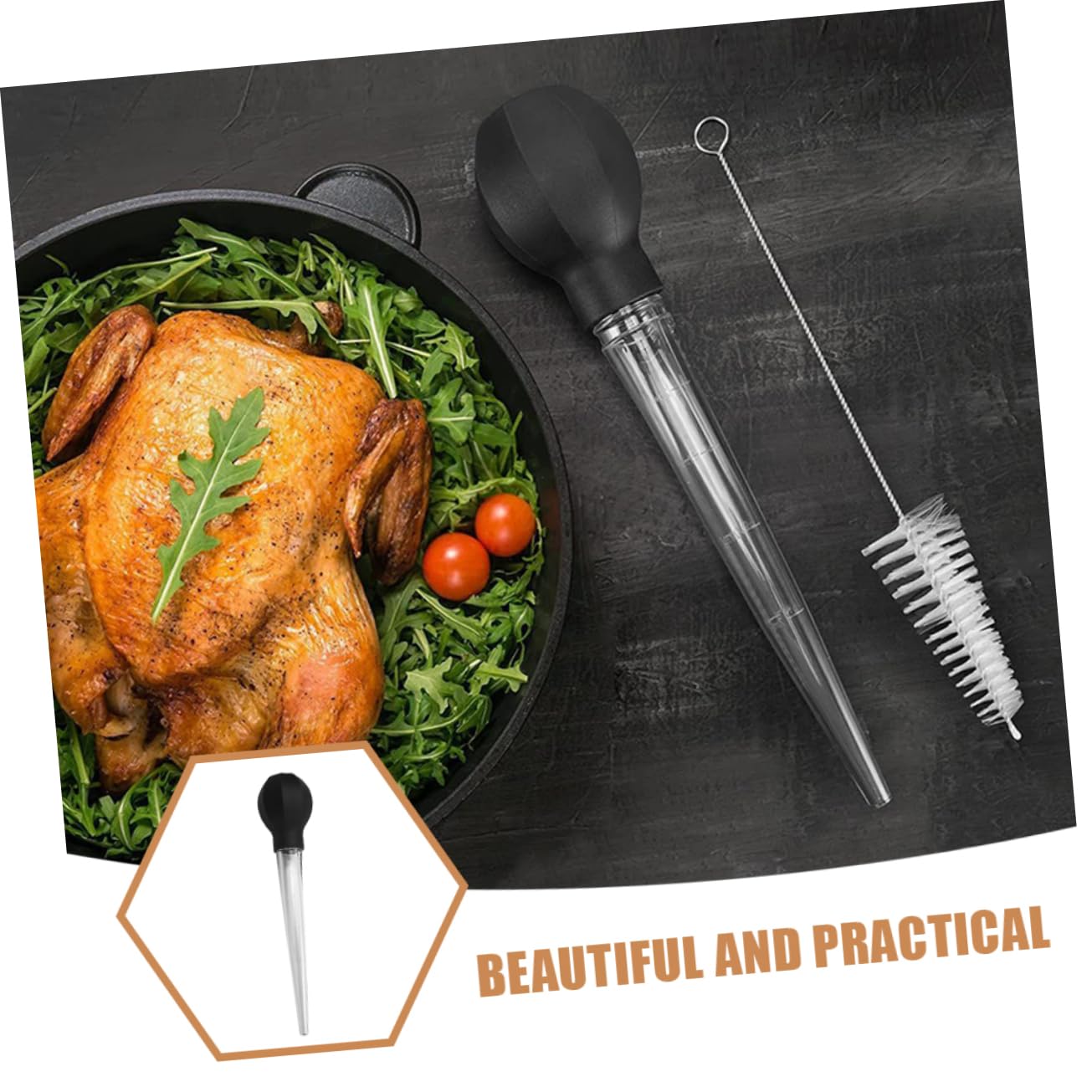 Essential Everyday Food Flavor Injector, Plastic, Steel Body, Needle Valve, 2 Ports, Red