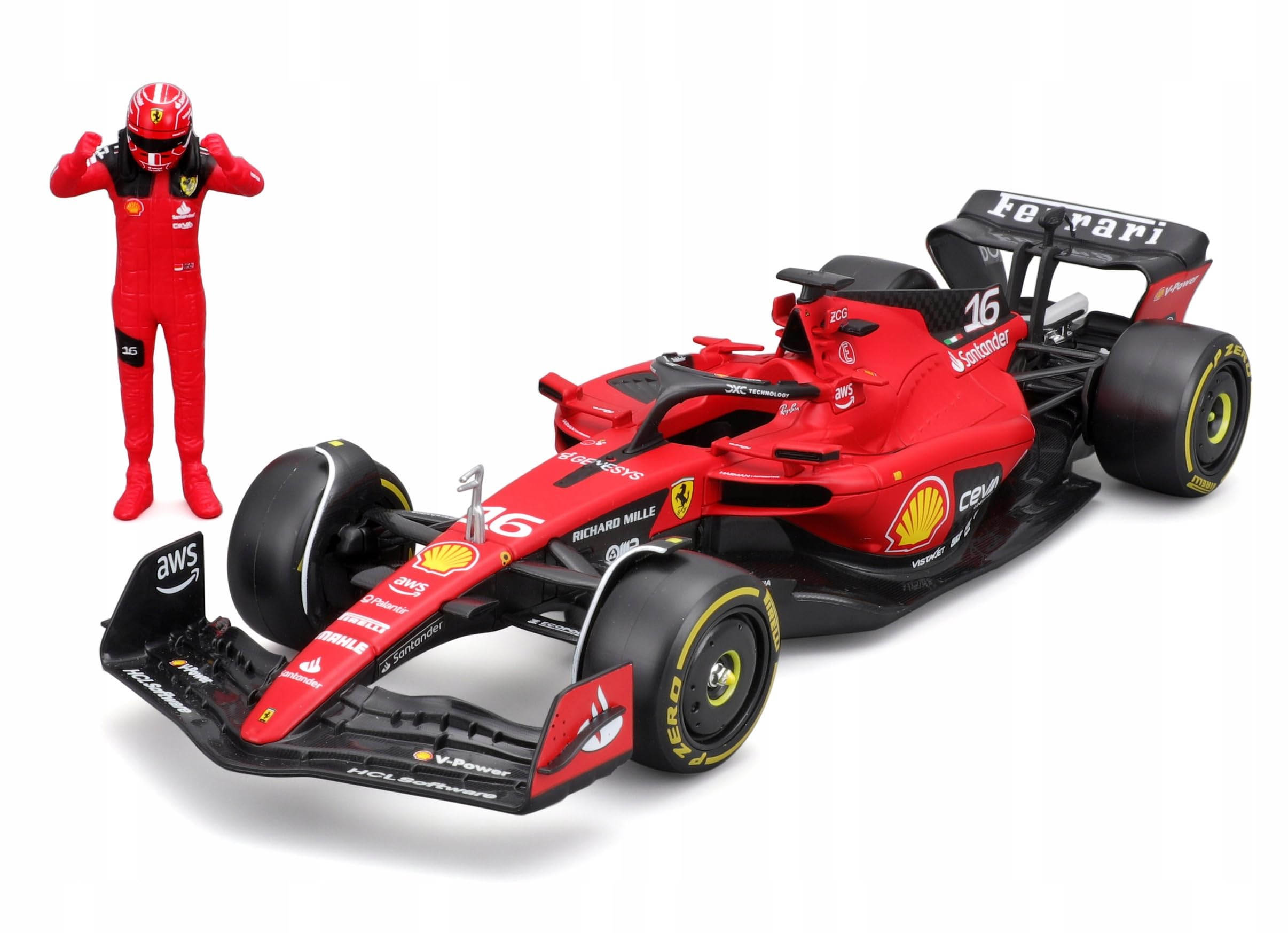 Bburago - 1/24 Scale Model Compatible with Ferrari SF23 F1# 16 Compatible with Charles Leclerc 2023 with Pilot F1 Racing Car Model (B0D4DQWJMS) Amazon Price History, Amazon Price Tracker