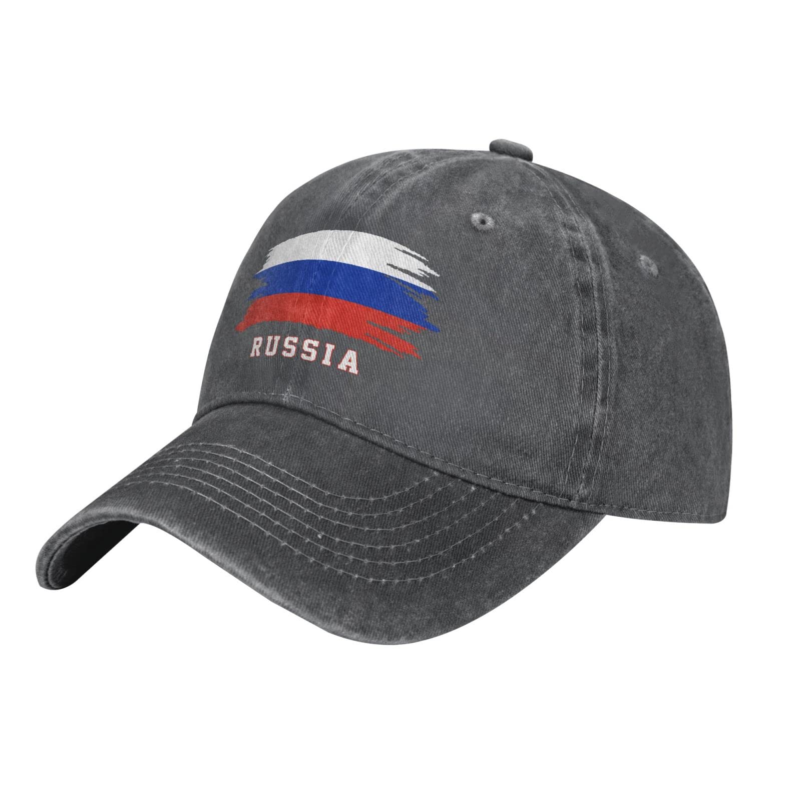 YINGD Adult Cowboy Baseball Cap Russia Flag Russians Adjustable Sun Hat Breathable Unisex Hat for Men Women
