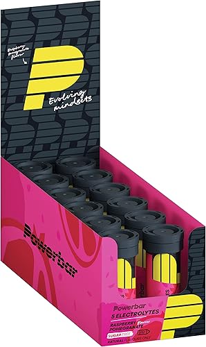 Powerbar 5Electrolytes Tabs (Caja de 12 Tubos, Granada Frambuesa)
