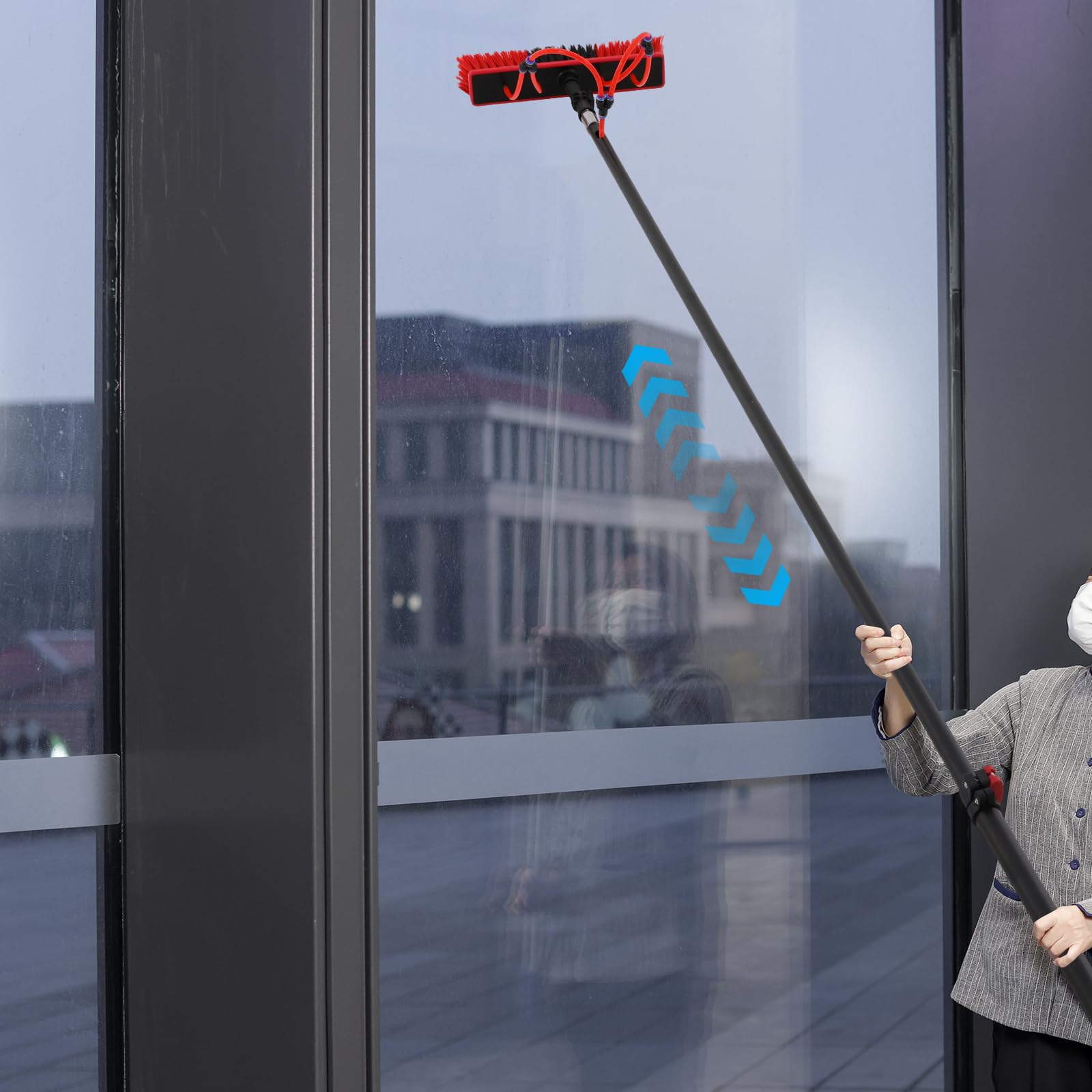 Zestaw drążków zasilanych wodą 10,8 m teleskop 35 cm do okien