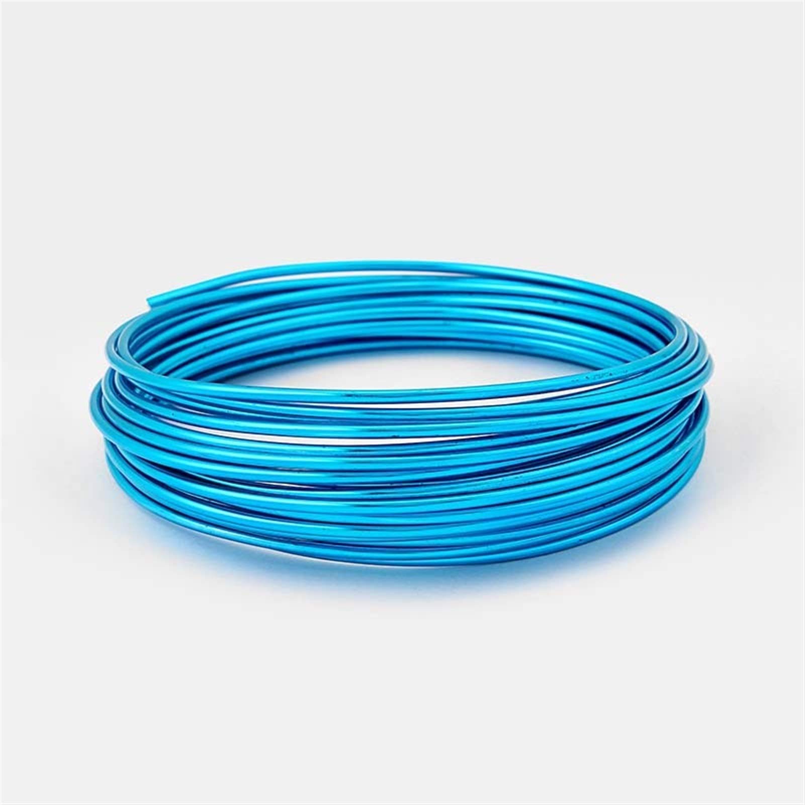 Lcuihong-copper wire 5 Meters/Roll Of 2mm Versatile Painted Aluminium Craft Floristry Wire For DIY Handmade Jewellery Makings Soft & Strong (Color : 5 Blue)