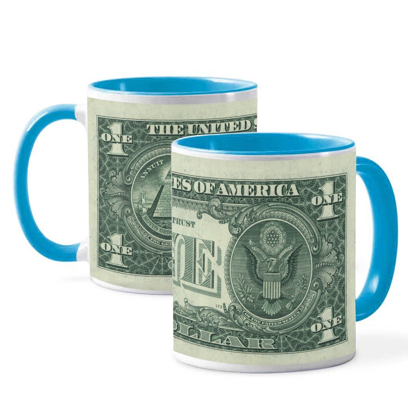 Tasse Céramique Rigolote « One Dollar » - Vert Vif - Marque CBKREATION - Made In France