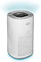 Purificador de ar ambiente médio Clorox, verdadeiro filtro HEPA, capacidade de 1000 metros quadrados, remove 99,97% dos alergênicos até 0,1 mícron, 4 velocidades, silencioso sussurro, branco (11030)