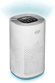 Purificador de ar ambiente médio Clorox, verdadeiro filtro HEPA, capacidade de 1000 metros quadrados, remove 99,97% dos alergênicos até 0,1 mícron, 4 velocidades, silencioso sussurro, branco (11030)