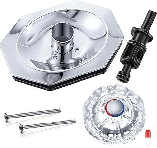 Dreyoo Compatible with Price/Pfister Avante Trim Kit, Applied for Tub and Shower Faucet, Push Pull Shower Valve Parts with Cartridge, Escutcheon, Screws, Sleeve, Handle and Gasket (Chrome)