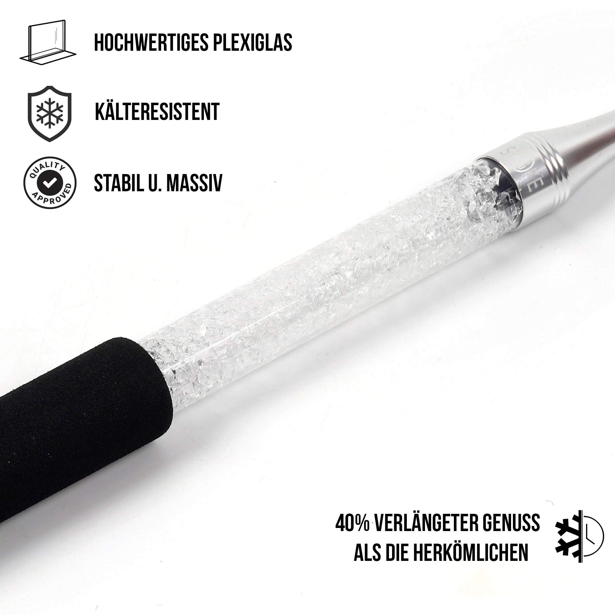 Smoke2U Ice Bazooka Freeze Tip | Wysokiej jakości ustnik do lodów w różnych wzorach | Przyjemny chwyt dzięki wyściółce (biały)