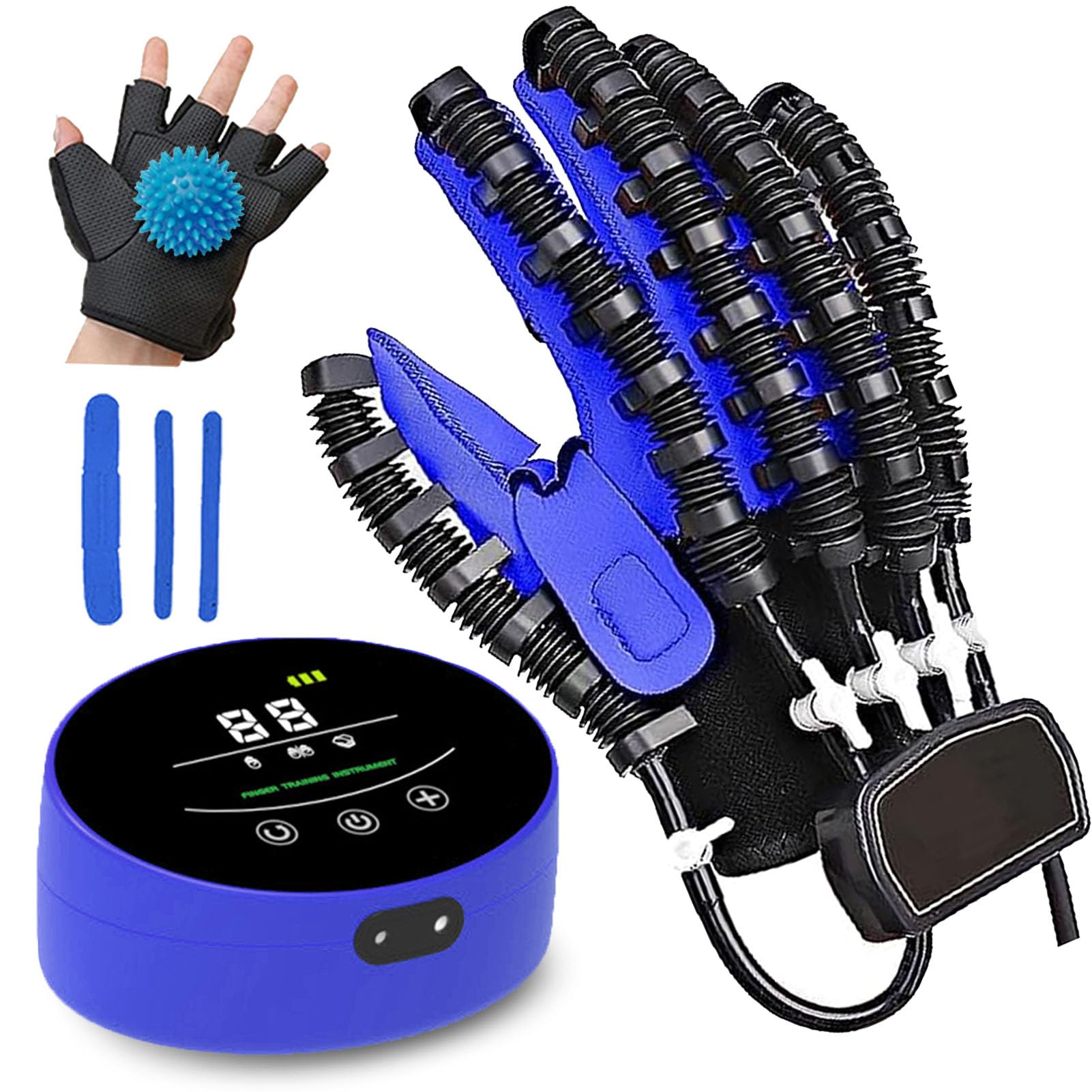 Hand Function Rehabilitation Robot Gloves Dispositivo de Rehabilitación Equipo de Entrenamiento de Férula de Ejercicio Dedos Ortesis para HemipléJicos Ictus B Right XL