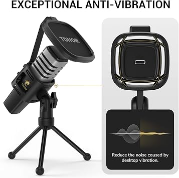 TONOR USB Microphone TC30, Bundle with USB Microphone TC-777