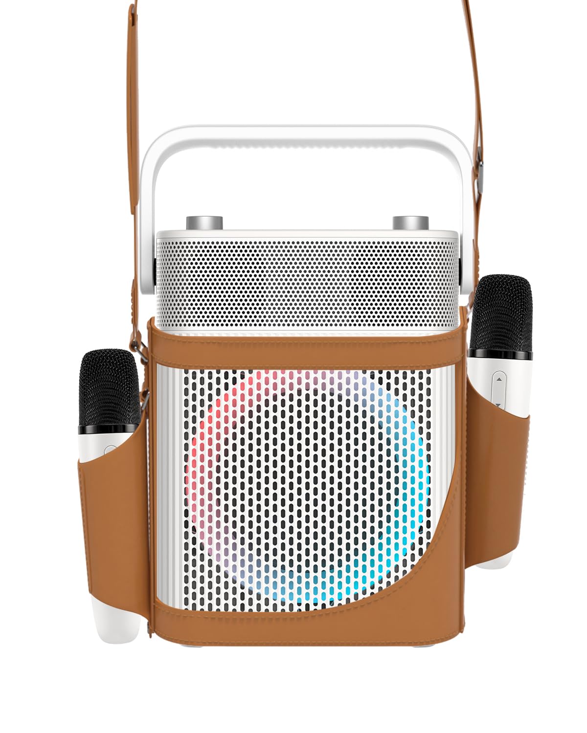 PUREMIC S3 Karaoke Machine in white with LED lights