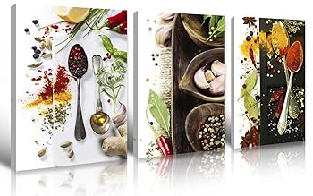 Amazon.com: DJSYLIFE Kitchen Wall Art Set of 3, Colorful