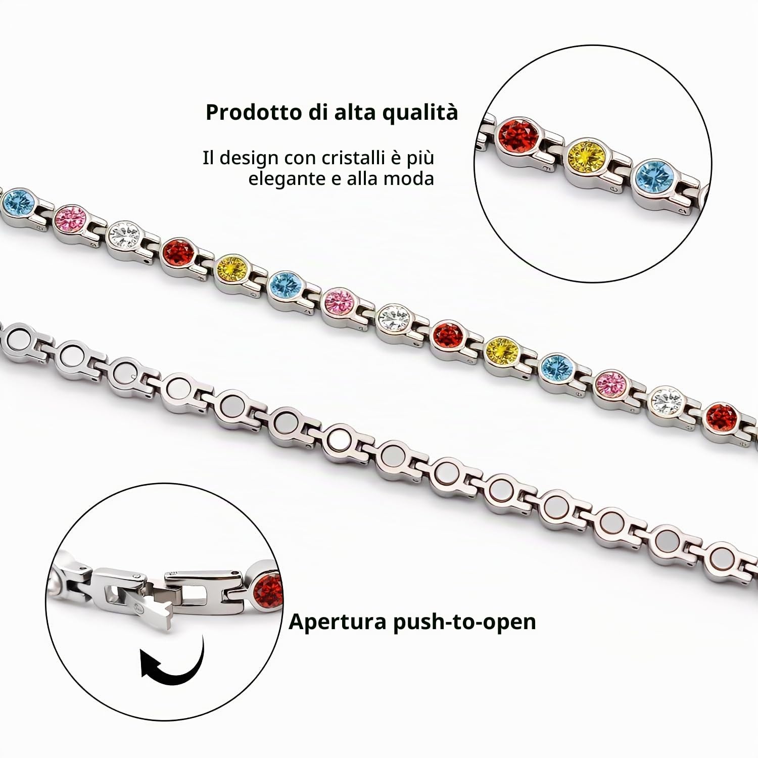 JEROOT Cavigliera magnetica per le donne, Terapia magnetica per artrite dolore alla caviglia sollievo gonfiore salute Cavigliera magnetica (3500 gauss)