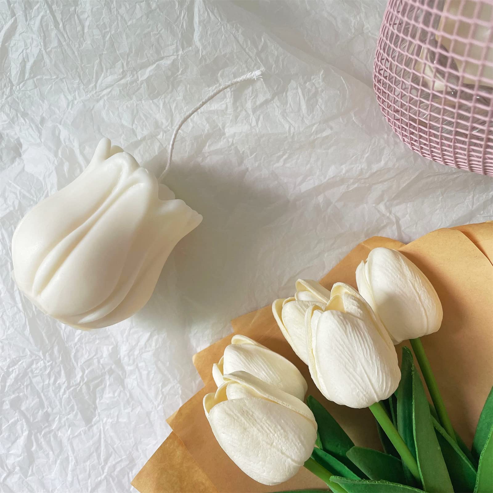 Stampo per sapone fatto a mano 3D a forma di fiore di loto per aromaterapia, candela in silicone a forma di baccello di loto, decorazione artigianale
