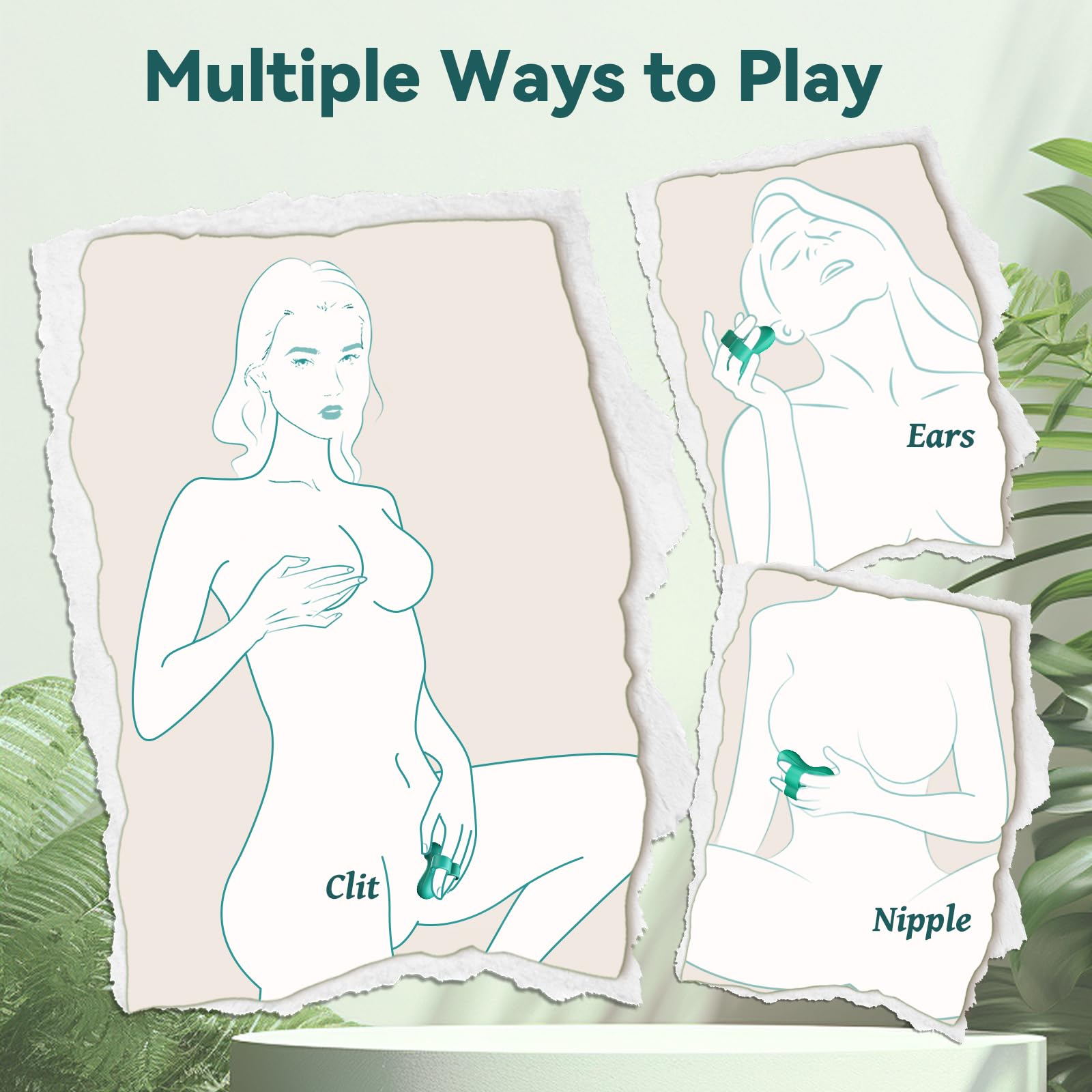 Sex Toys Women Finger Vibrator Mini Vibrators 10 Vibration Modes Female Sex Toy Couples Sex Toy Bullet Vibrator Nipple Clitoral Stimulator Adult Sex Toys & Games Women Pleaseure: Green