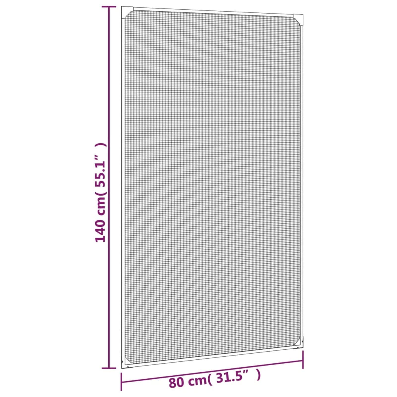 LAPOOH Magnet-Insektenschutz für Fenster, Fliegengitter Fenster, Fliegenschutz Fenster, Pollenschutzgitter Fenster, Insektengitter Fenster, Insektennetz, Fensternetz, Weiß 80x140 cm