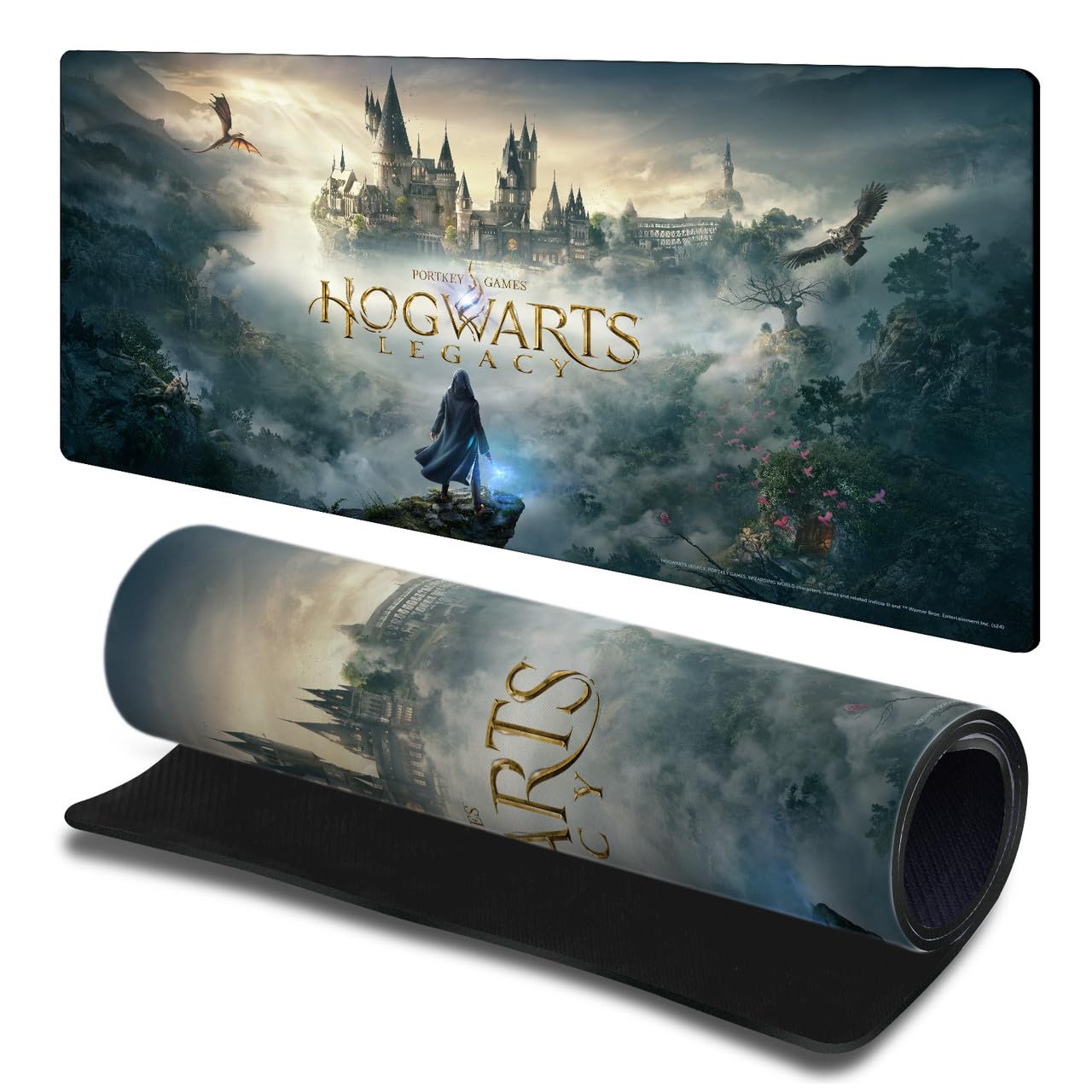 Head Case Designs Officially Licensed Hogwarts Legacy Key Art Graphics Gaming Office Desk PC Keyboard Mouse Mat Pad 23.62 x 11.81 x 0.12 inches (600 x 300 mm) - L