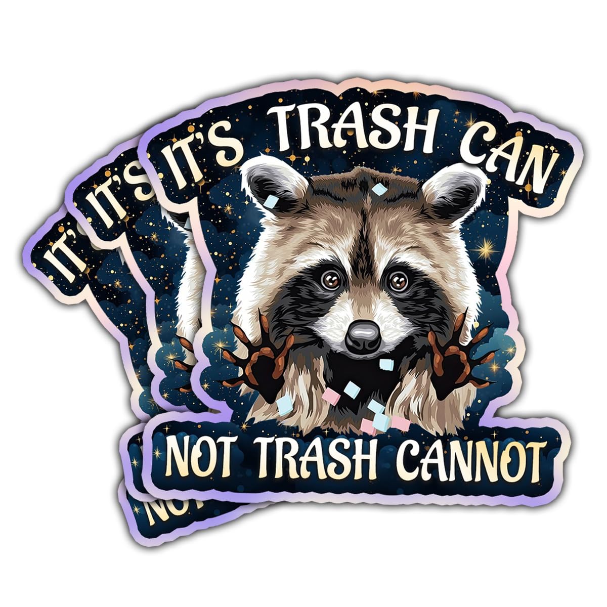 3 Pcs It's Trash Can Not Trash Cannot Sticker Funny Stickers Trash Can Not Trash Cannot Stickers Motivational Vinyl Decal Stickers for Laptop Water Bottle Tumbler Phone Case Hat Helmet Gifts 3"x3"