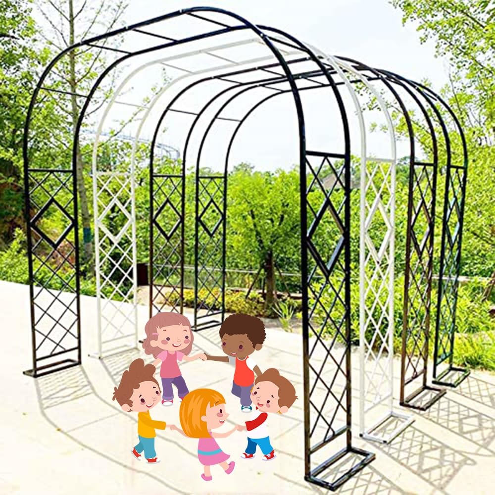 Kratka ogrodowa do róż pnących, metalowa podpórka dla roślin, wysokość 220-340 cm, dekoracja zewnętrzna do ogrodu, kwietnika i patio, idealna do wzrostu roślin