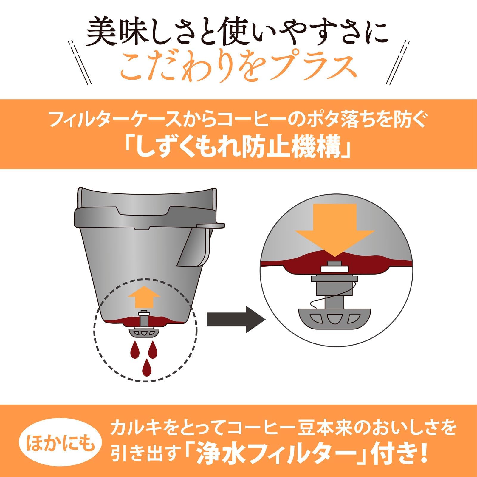 Amazon | コーヒーメーカー 6杯用 メッシュフィルター付 EC-AS60-XB
