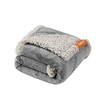 Feandrea Coperta Impermeabile per Cani, Coperta Animali Domestici in Sherpa per Cani Nani, Gatti, 73 x 63 cm, S, Coprisedile Reversibile Lavabile in Lavatrice, Grigio PPB029G01