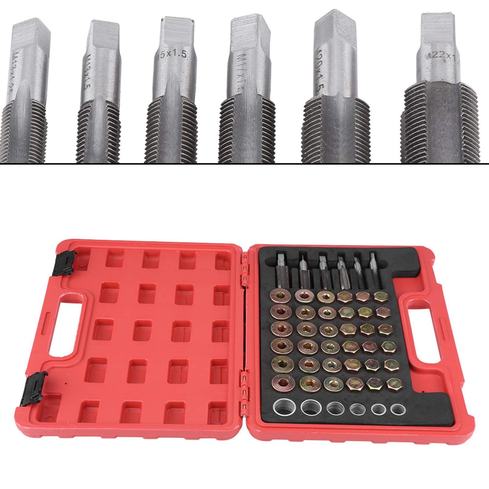 Draad Reparatie Kit,114 Stks Olie Pan Draad Reparatie Kit Sump Versnellingsbak Drain Plug Tool Set M13 M15 M17 M20 M22