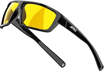 ATTCL 0.8 oz Polarized Sunglasses Men TR90 Wrap Around UV400 Fishing Sports | Lightweight Anti Slip Design, Reduces Glare, Comfort Fit for Driving, Golf, Running, Hiking, Outdoors Sun Glasses