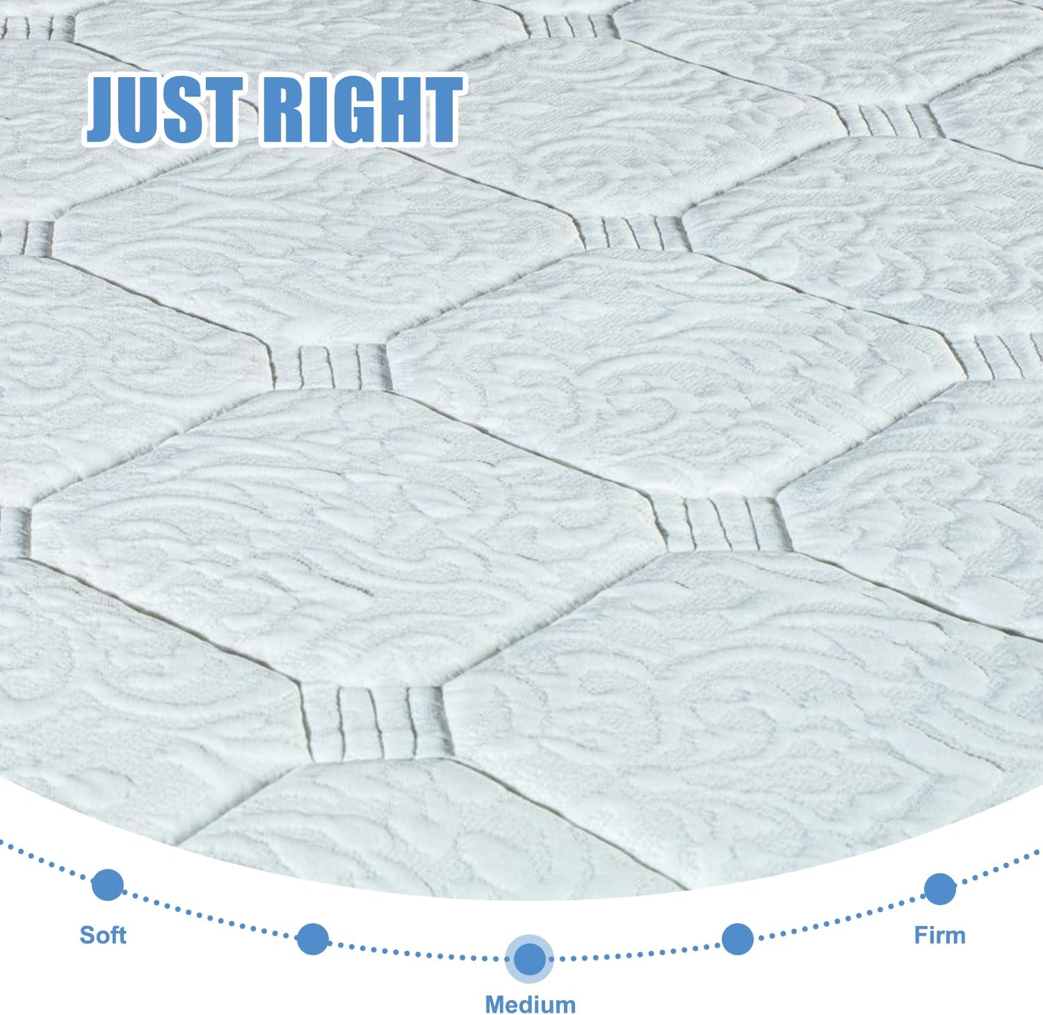 10" King Mattress, 10 Inch Hybrid Mattress with Comfort Support Memory Foam, Pressure Relief and Motion Isolation, Medium Firm, Mattresses in A Box